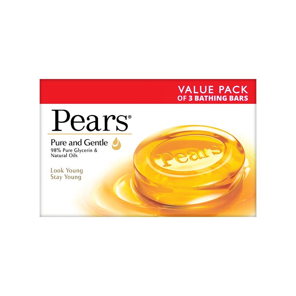 Pears Pure & Gentle Bath Soap (3 X 125g)